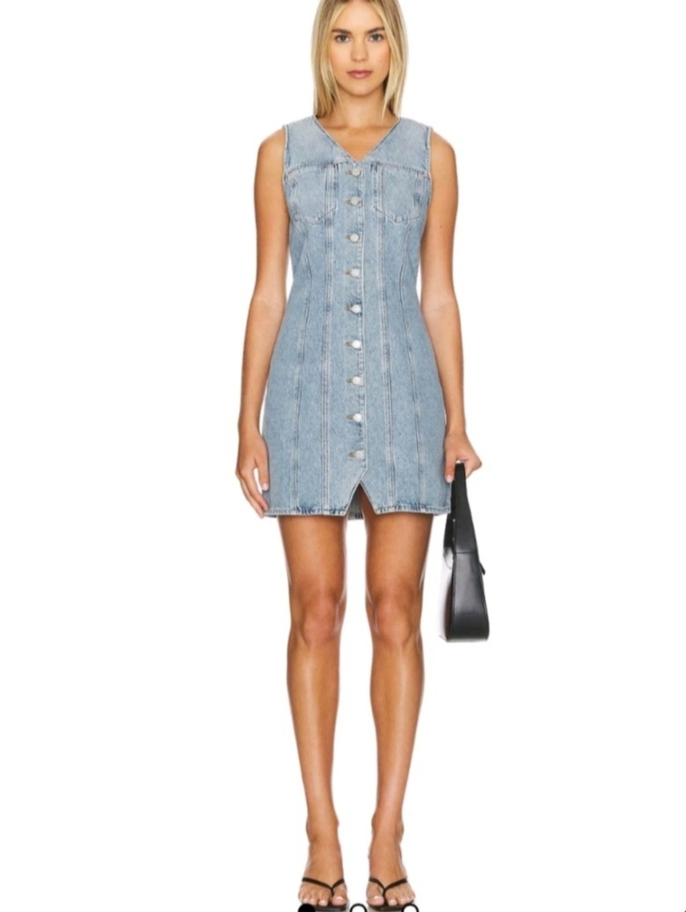 Agolde TRINA Denim Button Up Mini Dress NWT Size MEDIUM